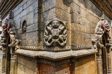 Hindu deity stone relief