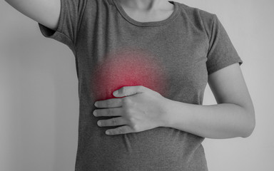 Women with breast pain, the cause of breast cancer.