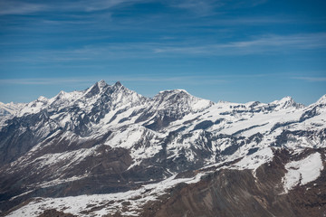 Fototapeta na wymiar snowy mountain landscape in Switzerland
