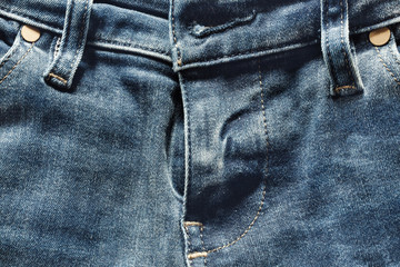 Blue jeans, front view
