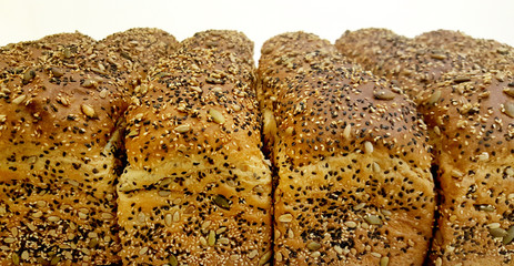 Delicious fresh croissants in the basket photo