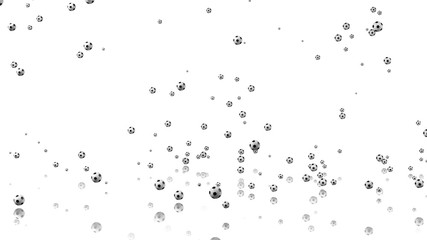 Many tiny Footballs raining