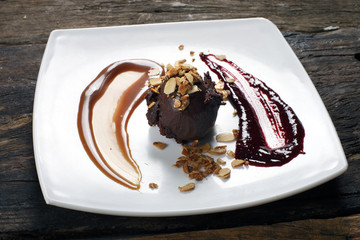Chocolate ice cream dessert