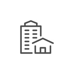 Real estate line icon