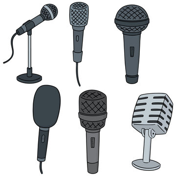 vector set of microphone