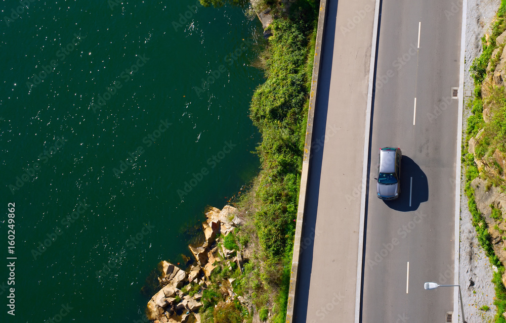 Canvas Prints aerial view of coastal road