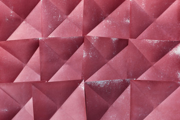 Geometric red shapes of paper