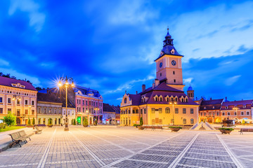 Brasov, Romania. Medieval Council House in the Main Square of the Old Town.