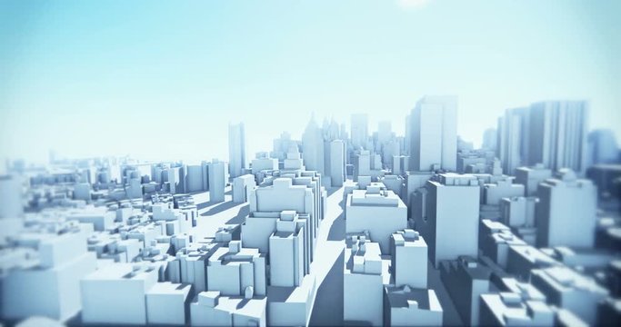 4k abstract urban business construction,flying over 3D Virtual Geometric City Office Buildings,aerial view of NewYork,web tech.