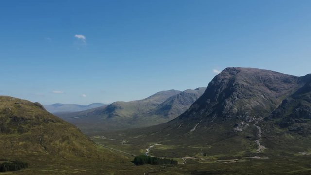 timelapse of clouds over buchaille etive mor in scotland during summer