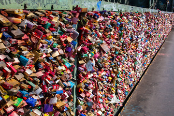 Wall of love padlocks