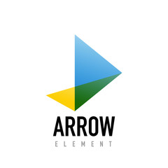 Vector arrow geometric design logo © antishock