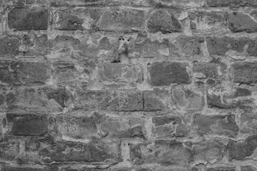 Very old brick wall. Background.