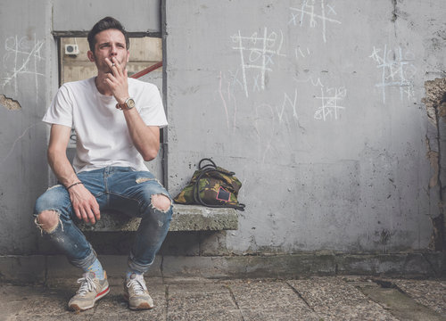 Man portrait outdoor