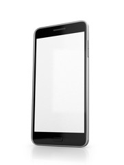 Смартфон, мобильный телефон, изолированных на белом фоне. 3д иллюстрации