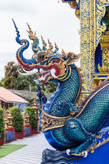 Fototapeta premium The serpent Buddhism in Chiangrai temple north of Thailand, beautiful and power serpent same as Chinese dragon