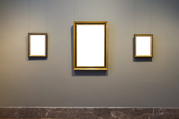 Blank Art Museum Isolated Painting Frame Decoration Indoors Wall White Template