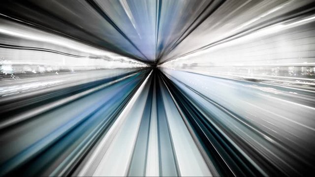 Point of view time-lapse through Tokyo tunnels via the automated monorail called the Yurikamome at night. No unwanted window reflections. Shot in 5.7K and exported in 4K for extra sharp resolution.