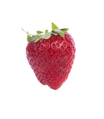 closeup strawberry isolated on white background