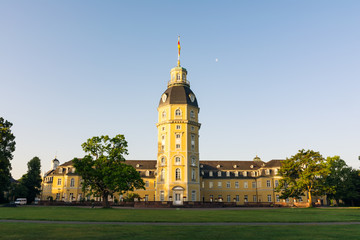 North Side of Karlsruhe Palace Castle Schloss in Germany Blauer Strahl Architecture
