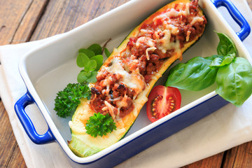 überbackene zucchini