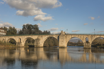Fototapeta premium Bridge of Ponte da Barca in Summer time - north of Portugal