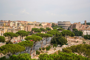 Fototapeta na wymiar Vista aérea de Roma, Italia