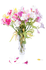 Naklejka na ściany i meble The bouquet fades in a vase