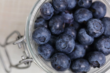 Blueberries in a bowl. Nutrition, healthy eating concept