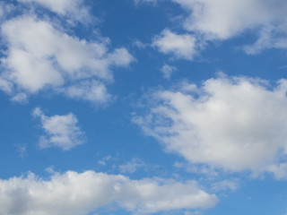 blur image - blue sky with cloud in sunny day