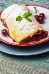 Home cherry strudel