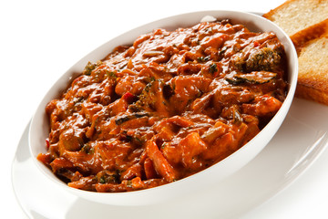 Chinese food with chicken