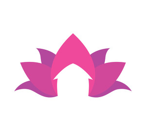 Obraz premium Modern Real Estate Logo - Blooming Flower Floral Service