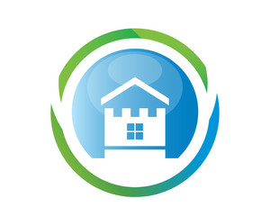 Modern House Real Estate Logo - Eco House Protection