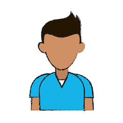 faceless male doctor icon image vector illustration design  sketch style