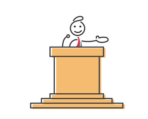 Creative Business Strategy Tips Stickman Illustration Concept - Motivate The Others