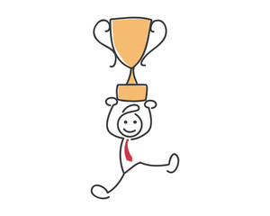 Creative Business Strategy Tips Stickman Illustration Concept - Be A Winner
