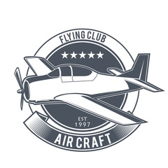 Air plane emblems vector labels