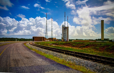 Lounchers inside Guiana Space Centre in Kourou, French Guiana