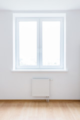 Fototapeta na wymiar white empty room with window