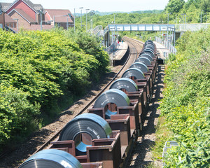 Cargo of steel rolls