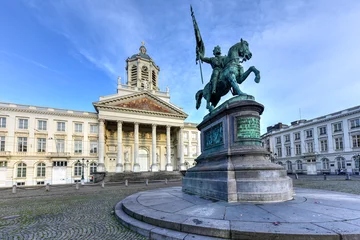 Deurstickers Royal Square - Brussels, Belgium © demerzel21