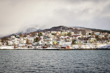 Fototapeta na wymiar Beautiful scenery of Norwegian Sea, Tromso, Norway