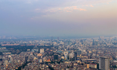 Fototapeta na wymiar Hanoi skyline cityscape at twilight period