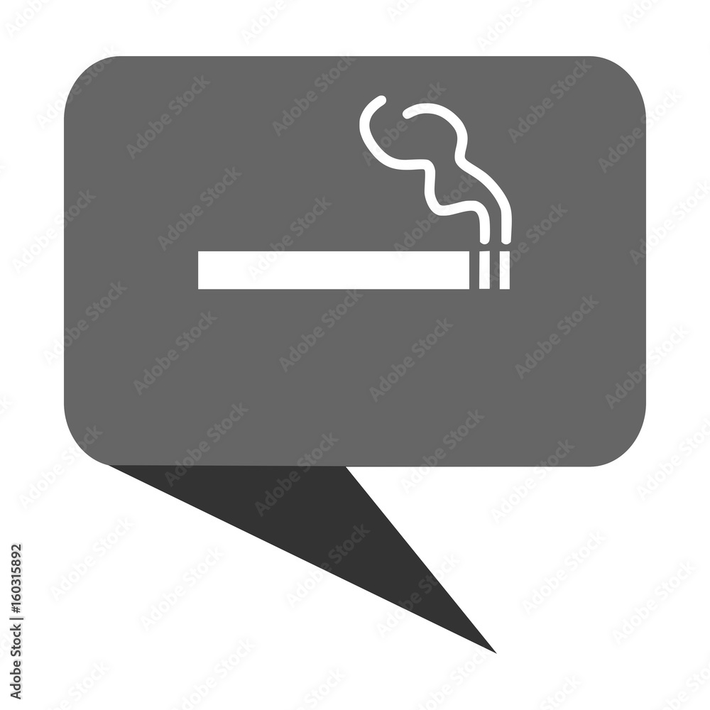 Aufkleber cigarette flat design web bubble vector icon.