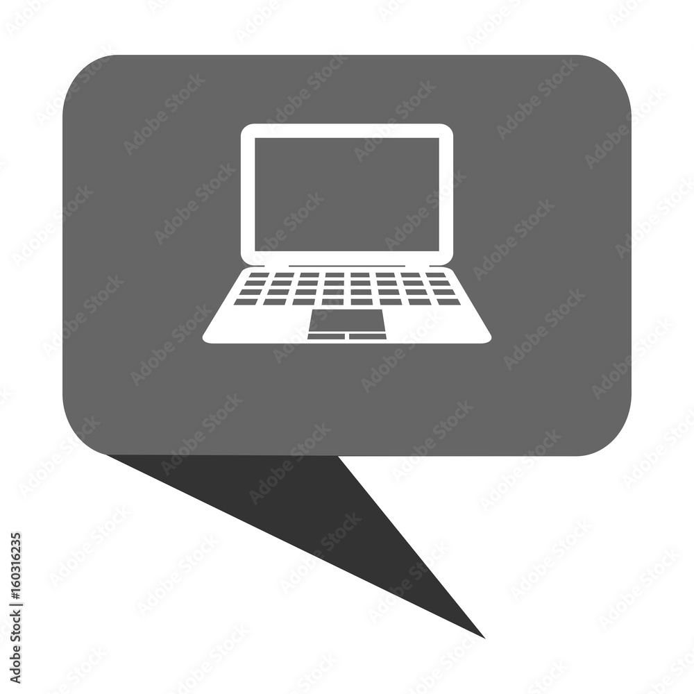 Aufkleber Computer flat design web bubble vector icon.