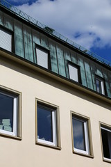 Modern facade on a sunny day