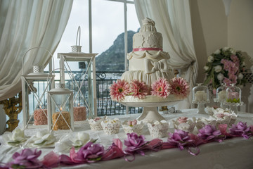 buffet di dolci per un matrimonio in villa a positano