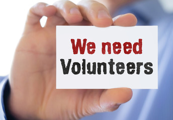 We need volunteers - business card concept