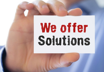 We offer solutions - business card concept